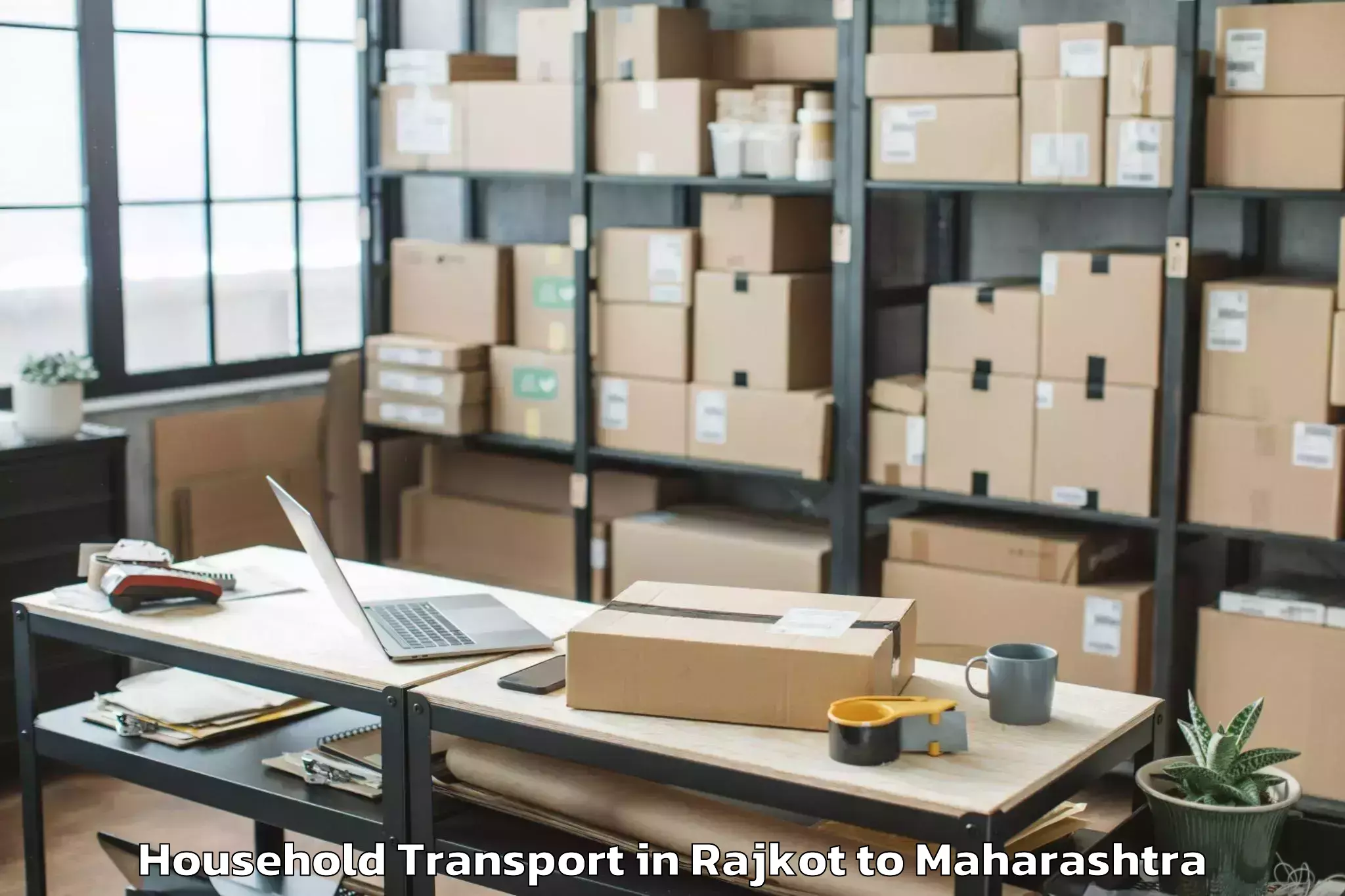 Book Rajkot to Bhamragad Household Transport Online